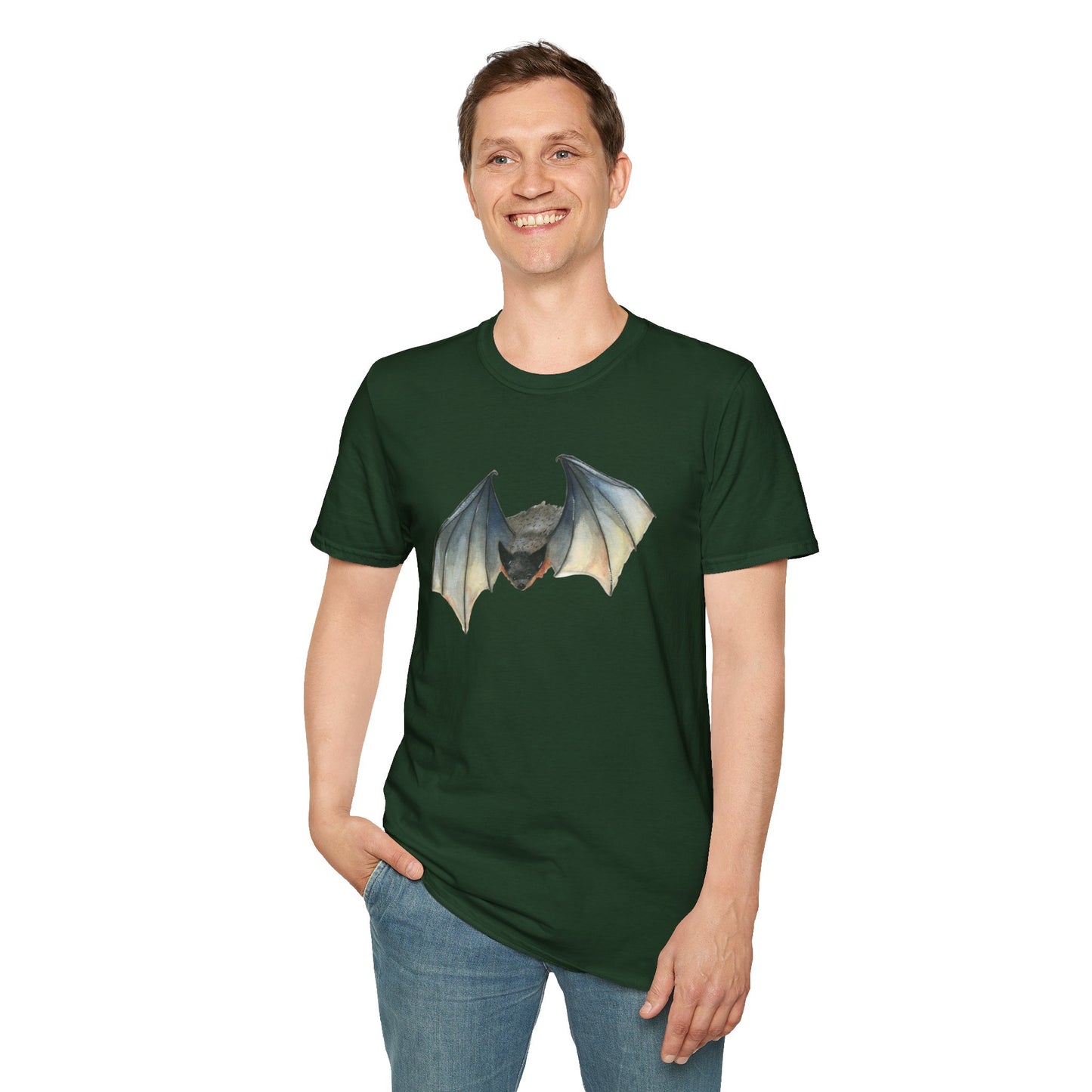 Flying Bat Unisex Softstyle T-Shirt