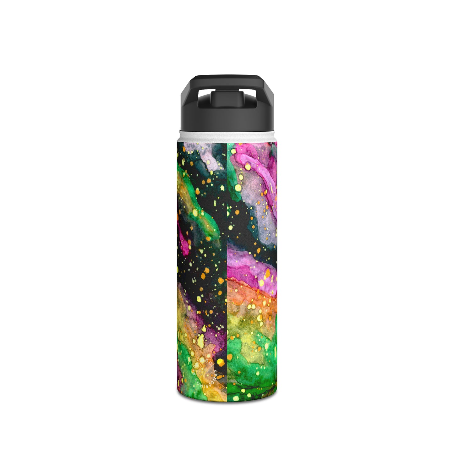 Neon Galaxy Stainless Steel Water Bottle, Standard Lid