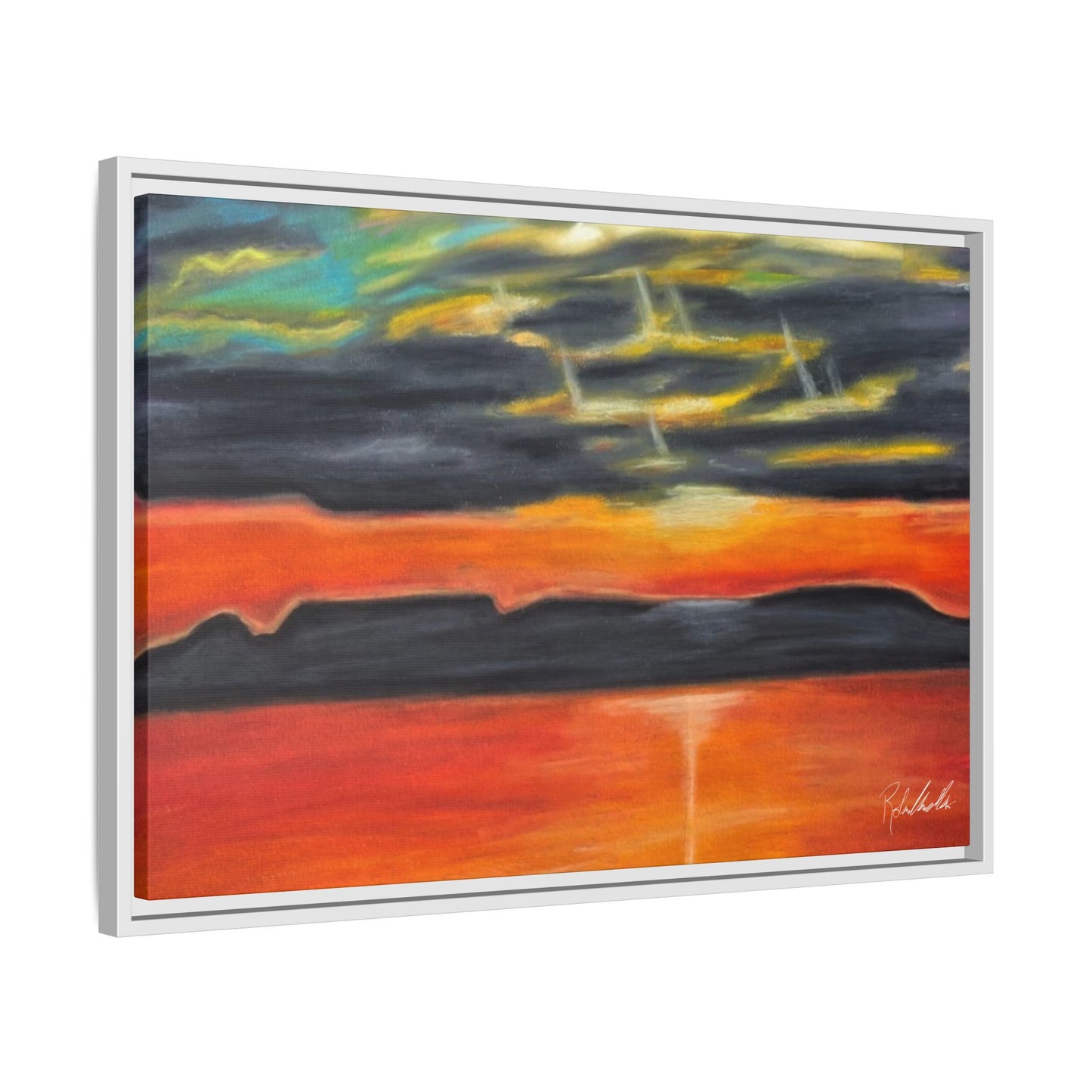 Sleeping Giant at Sunset Framed Wall Art