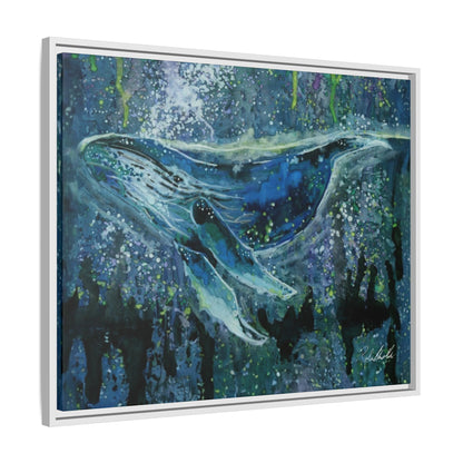 Watercolor Whale Framed Wall Art