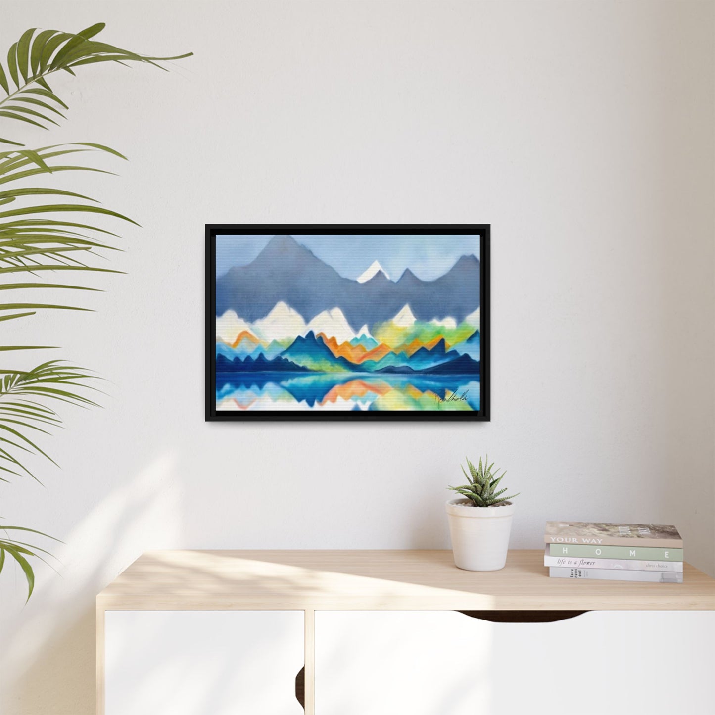 Blue and Gray Smokey Mountains Framed Wall Art