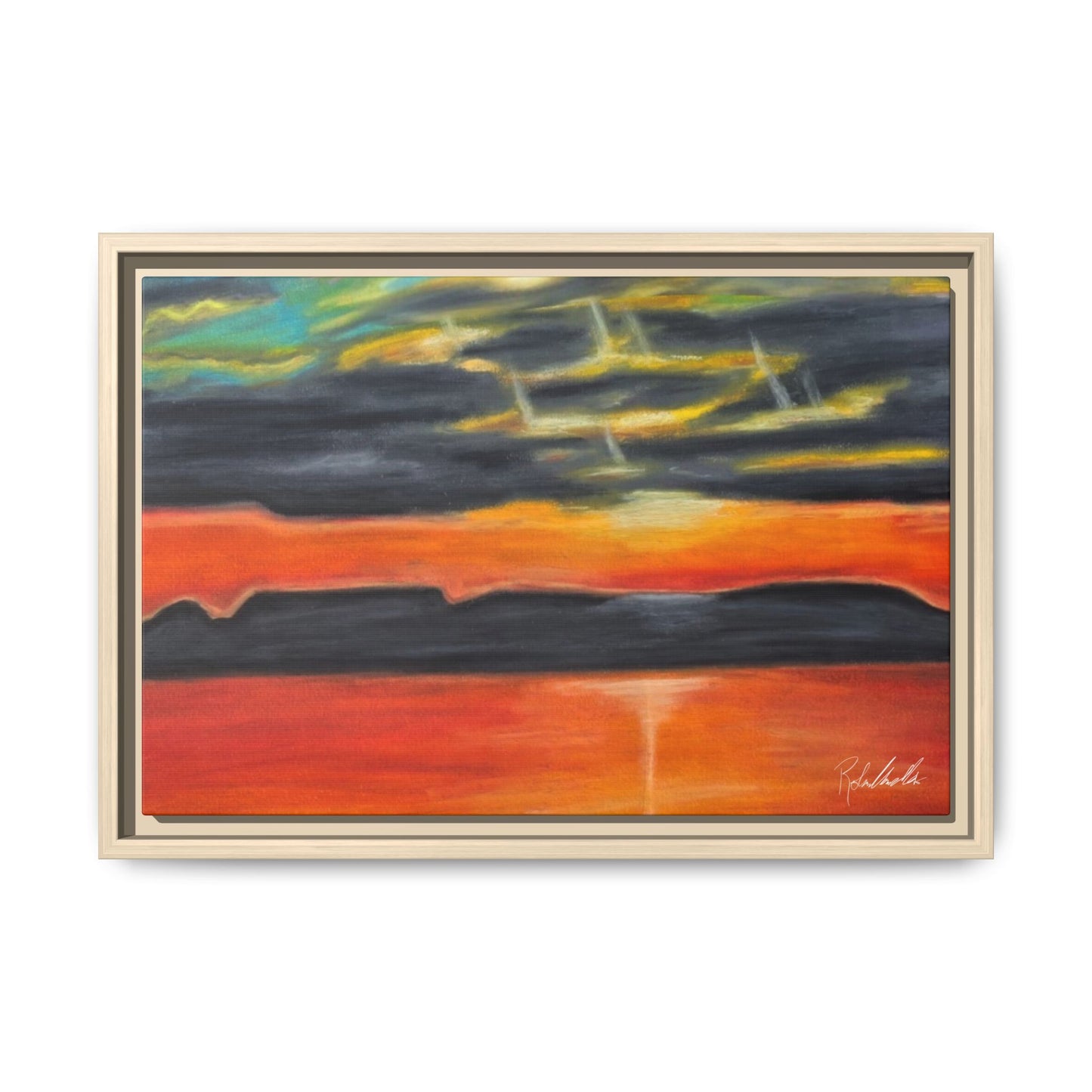 Sleeping Giant at Sunset Framed Wall Art