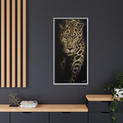 Leopard at Night Framed Wall Art