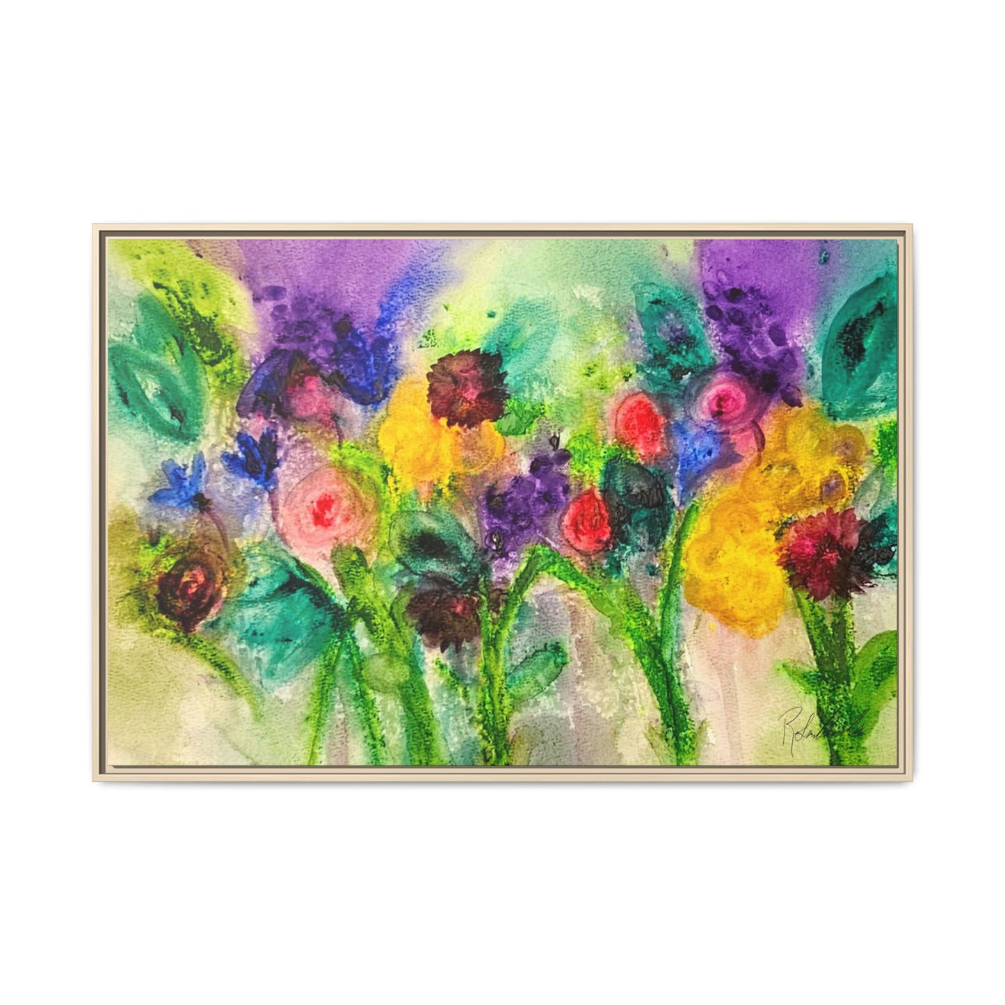 Abstract Flowers Framed Wall Art