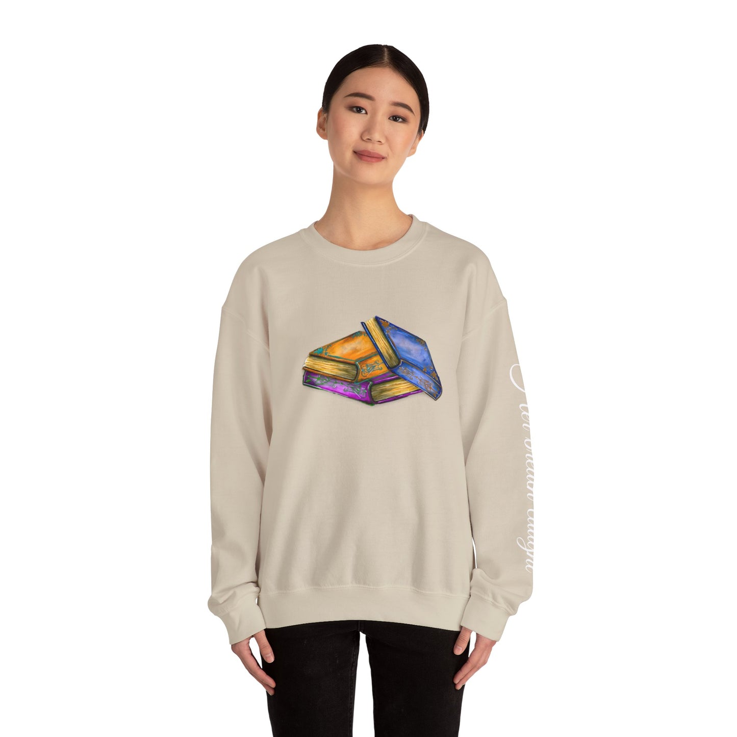 Book Quotes- Her Breath Caught Unisex Heavy Blend™ Crewneck Sweatshirt