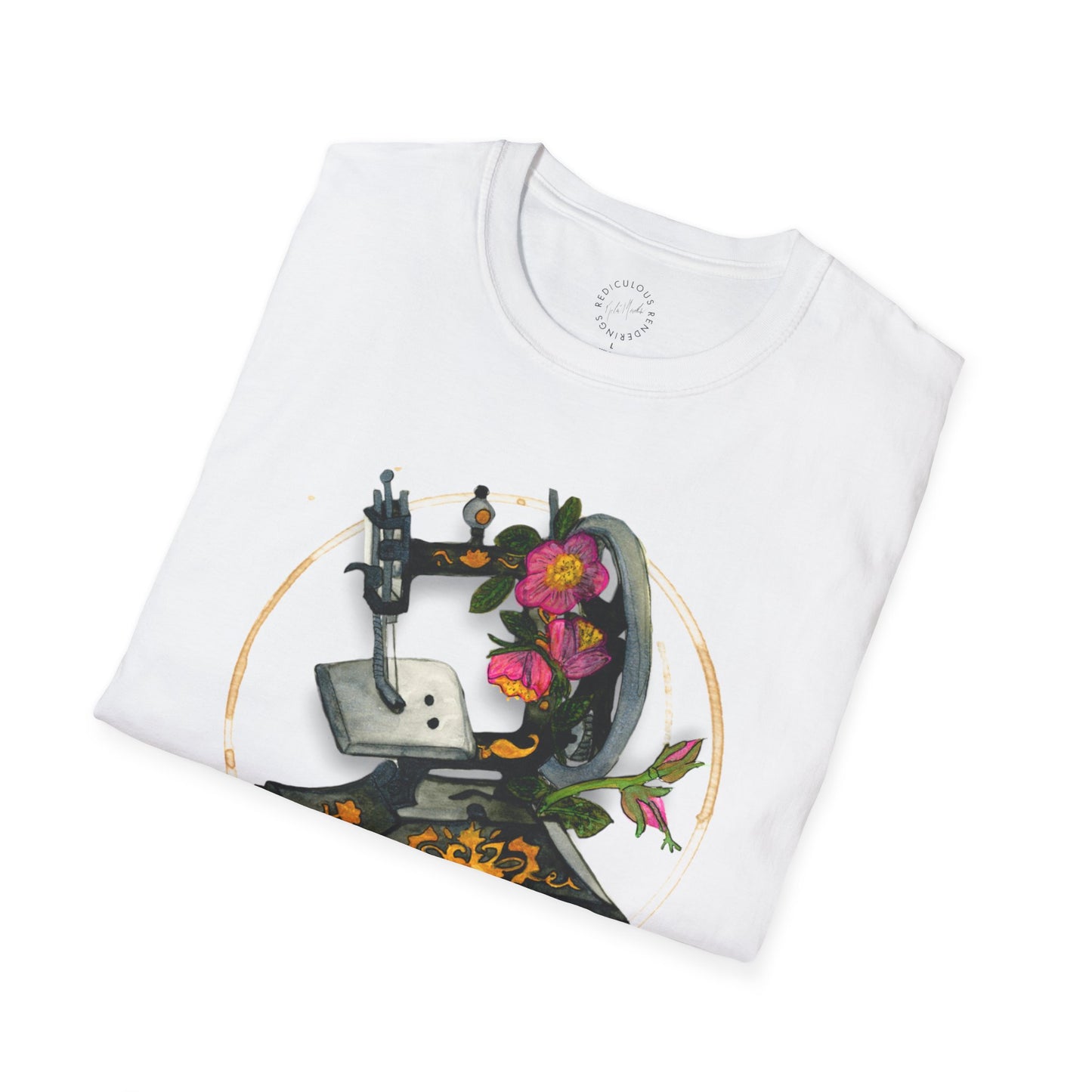 Vintage Sewing Machine Unisex Softstyle T-Shirt