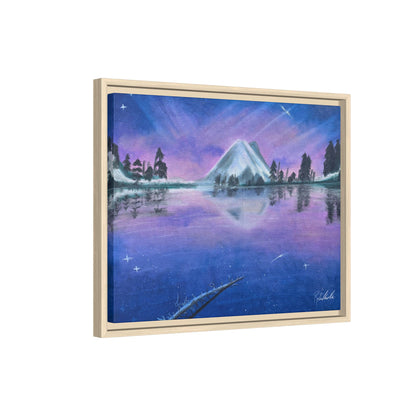 Purple Sky Over Lone Mountain Framed Wall Art