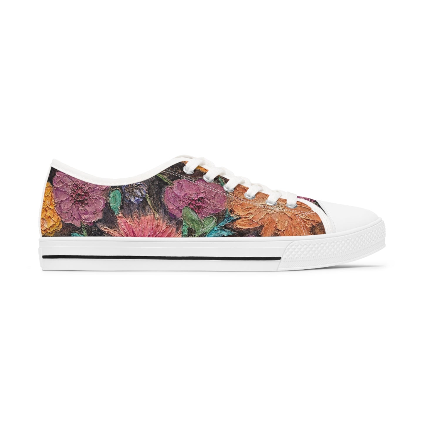 Flower Unisex Low-Top Sneakers Closed Toe Casual Walking Fashion Shoes