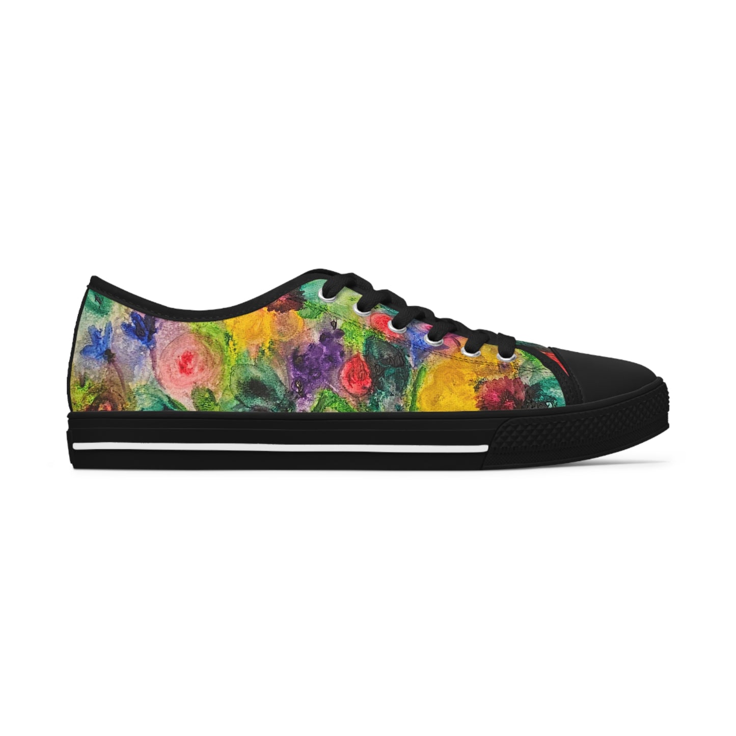 Watercolor Flower Unisex Low Top Sneakers