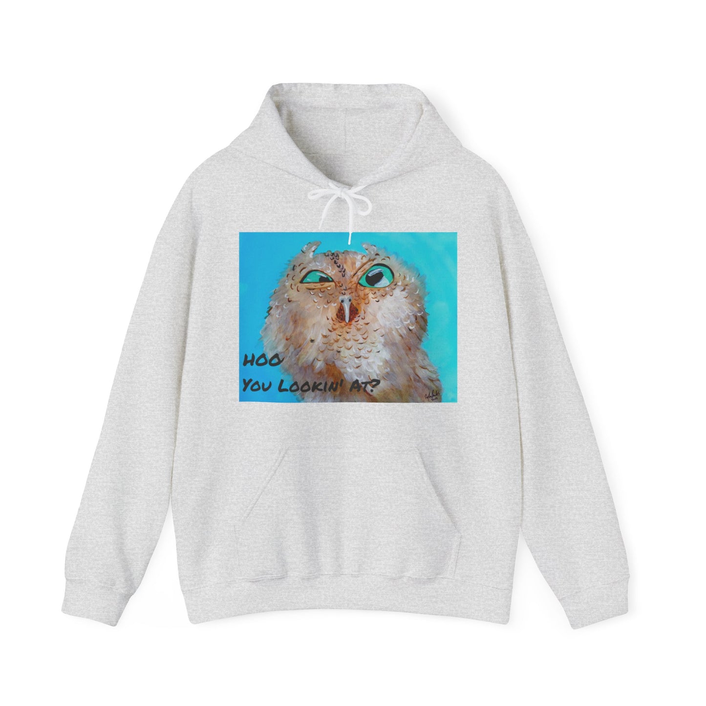 Grumpy Owl- Hoo You Lookin At? Hooded Sweatshirt