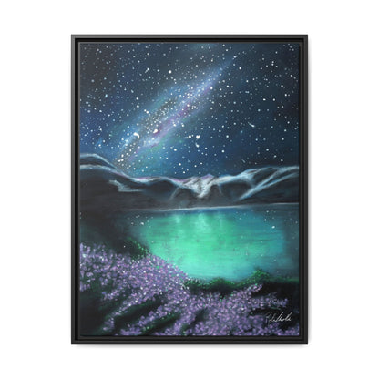 Night Sky over Spring Lake Framed Wall Art