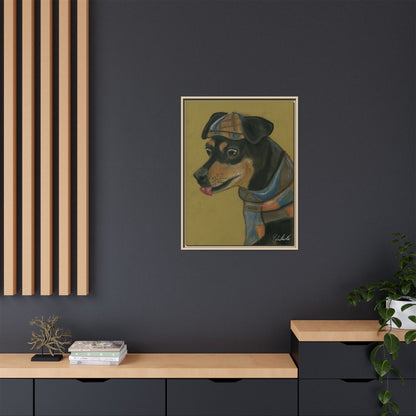 Small Chihuahua Dog in Hat Framed Wall Art
