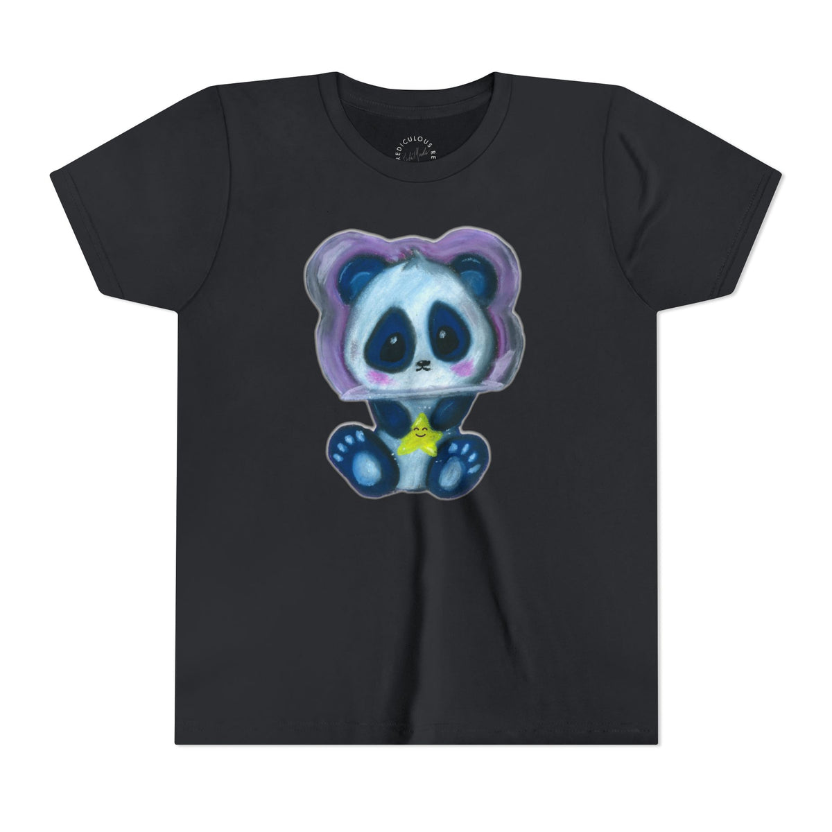 Cute Star Panda Youth Tee — Adorable Cartoon Panda Kids T-Shirt