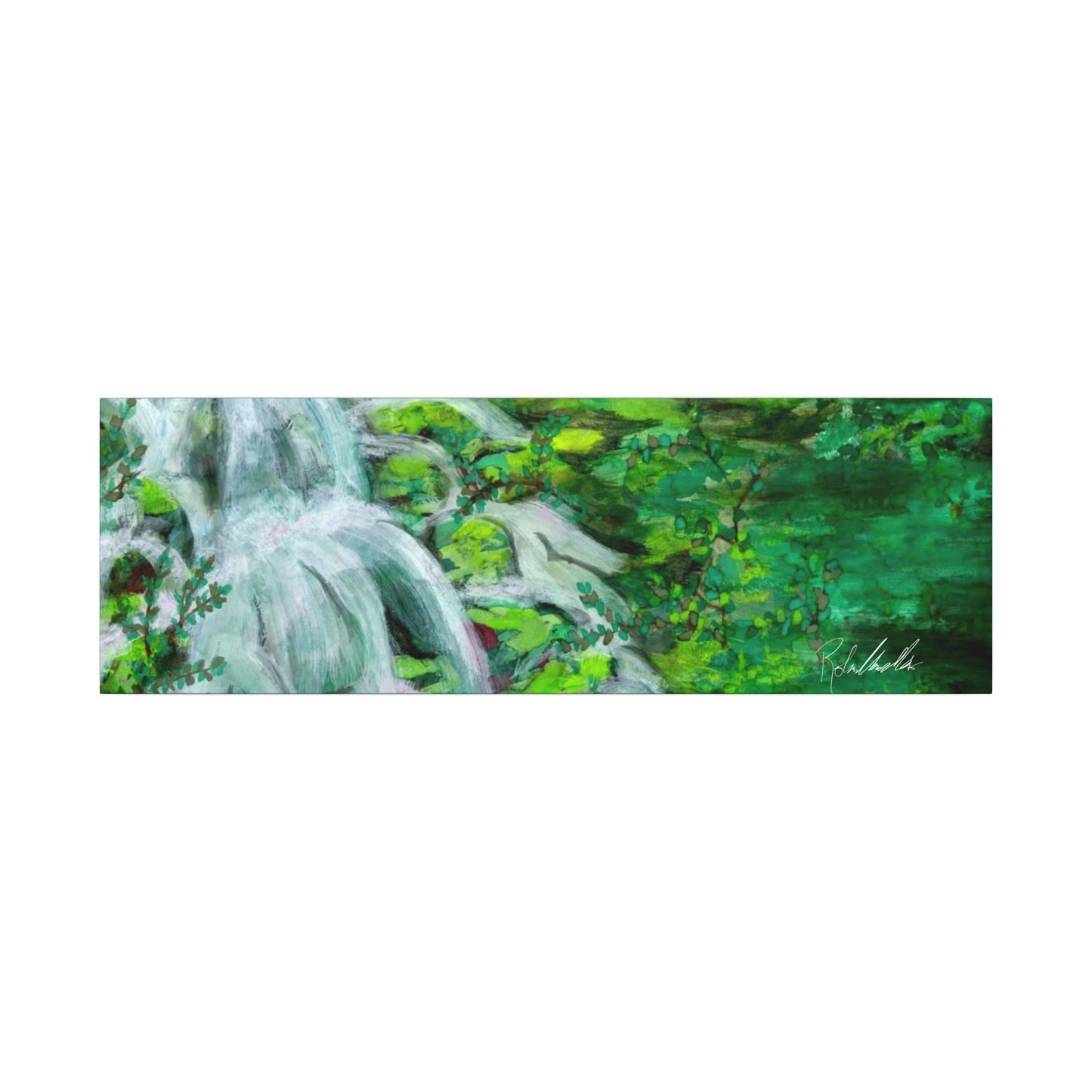 Mossy Waterfall Canvas Gallery Wrap