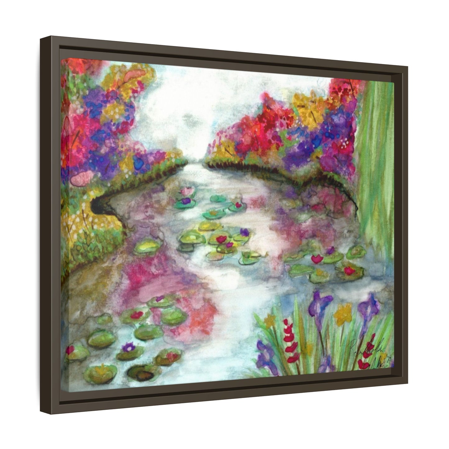 Floral Summer Pond Framed Wall Art