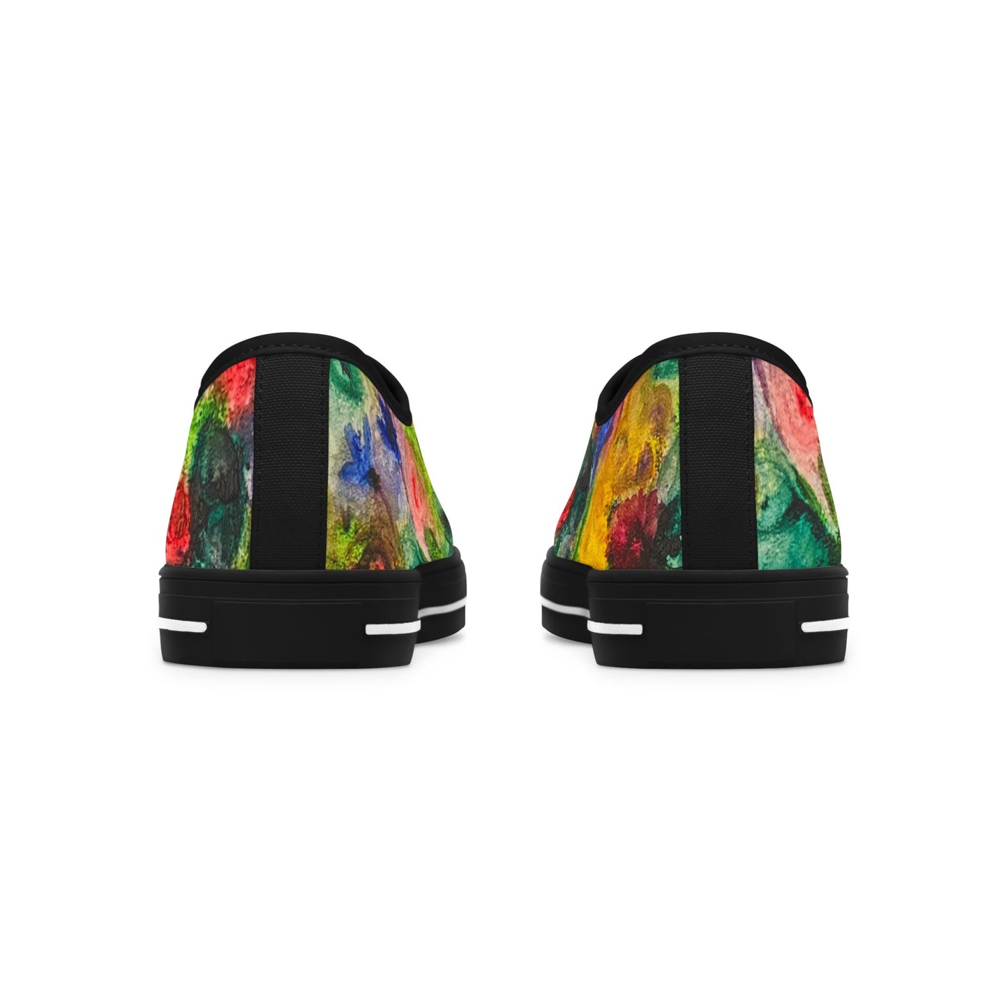 Floral Watercolor Women's Low Top Sneakers