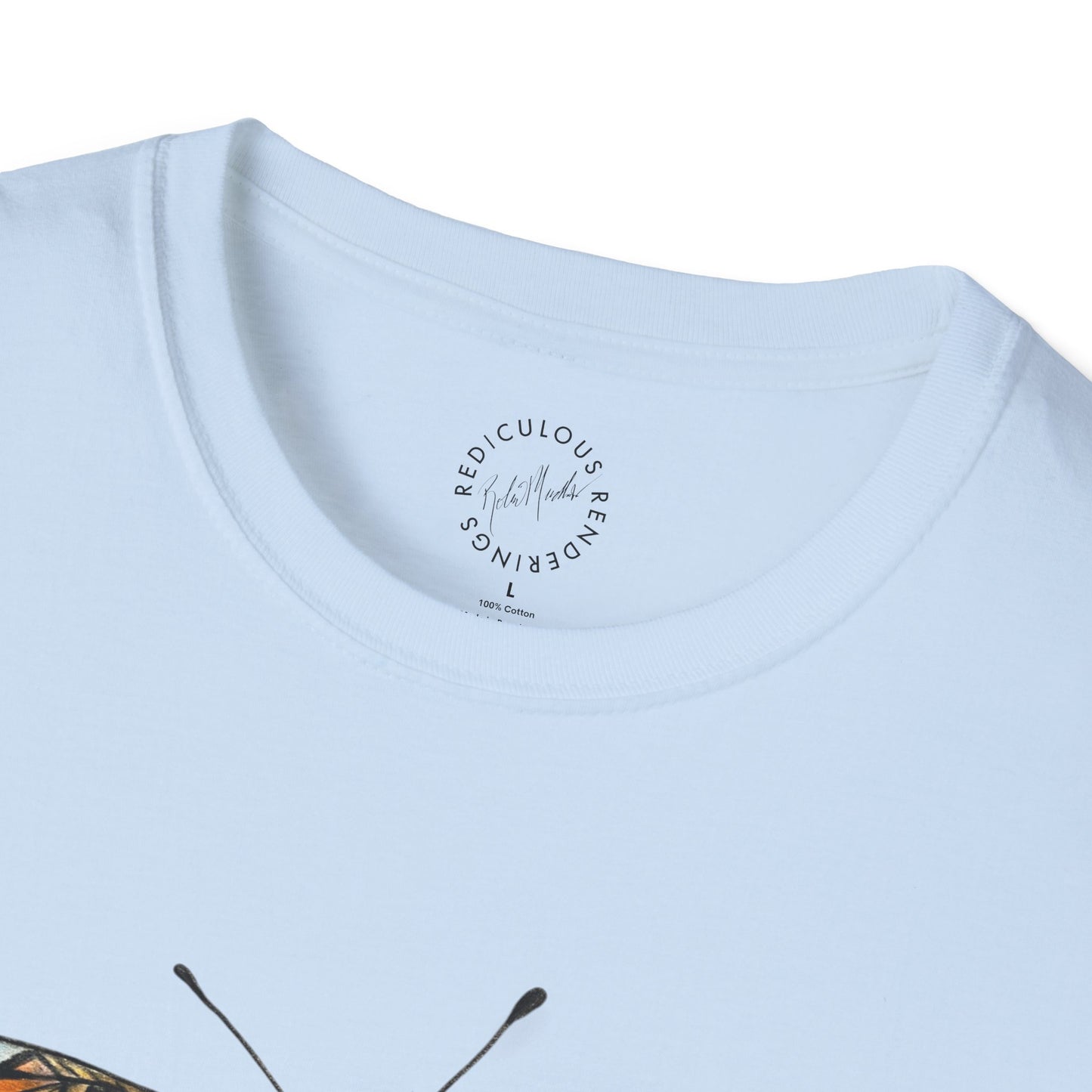 Butterfly Unisex Softstyle Print T-Shirt