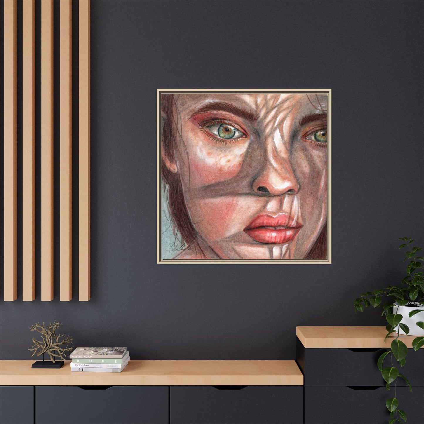 Woman In the Shadows Framed Wall Art