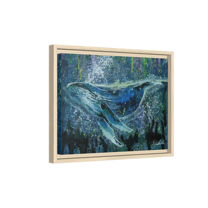 Watercolor Whale Framed Wall Art