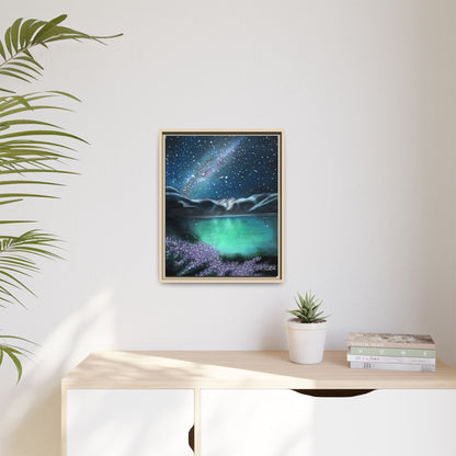Night Sky over Spring Lake Framed Wall Art