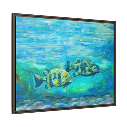 Framed Matte Canvas - Underwater Fish Scene