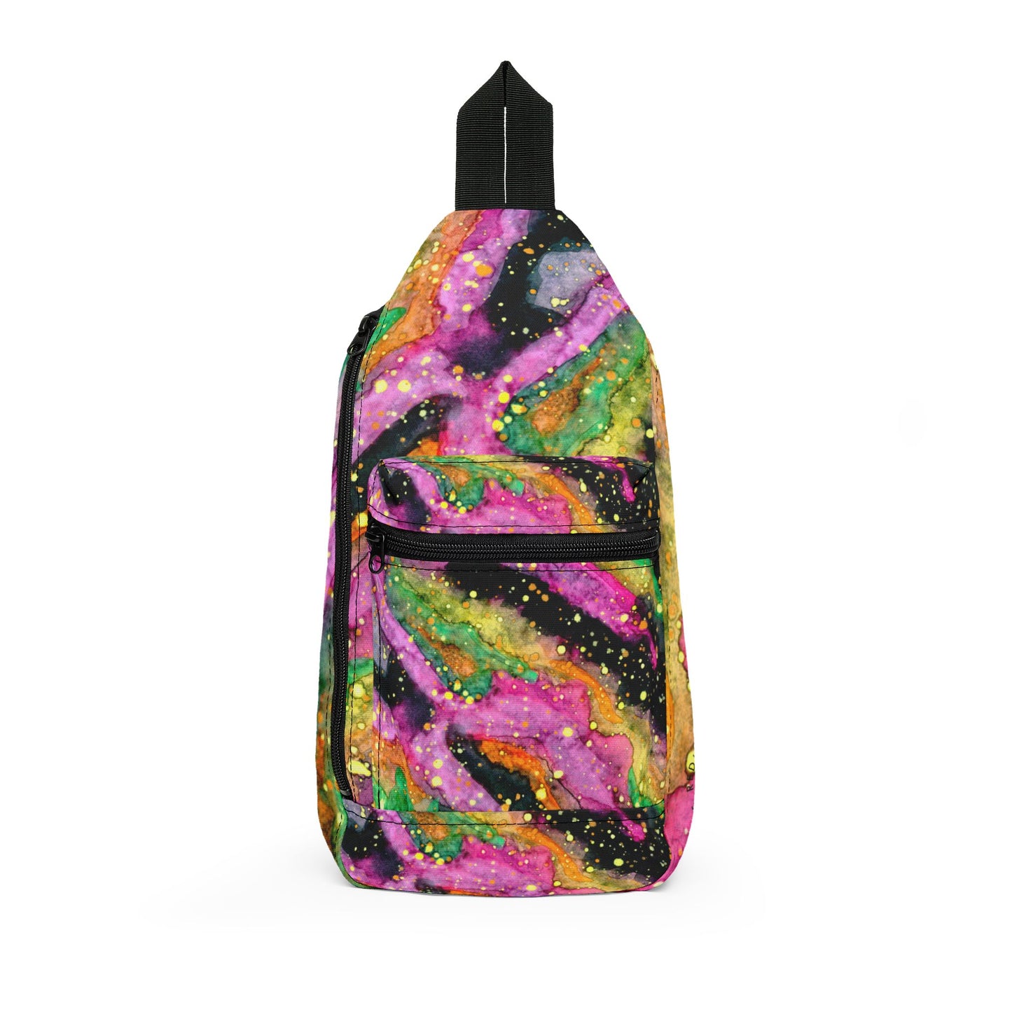 Galaxy Tie-Dye Sling Bag — Colorful Cosmic Crossbody for Everyday & Festival Use