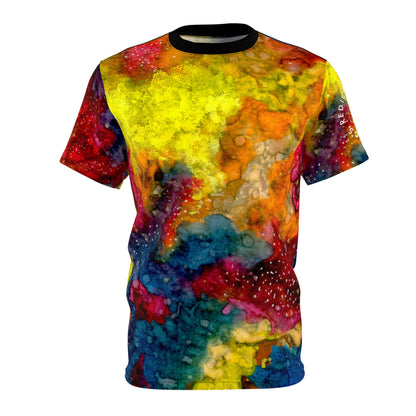 Abstract Color Explosion Tee — Vibrant All-Over Print