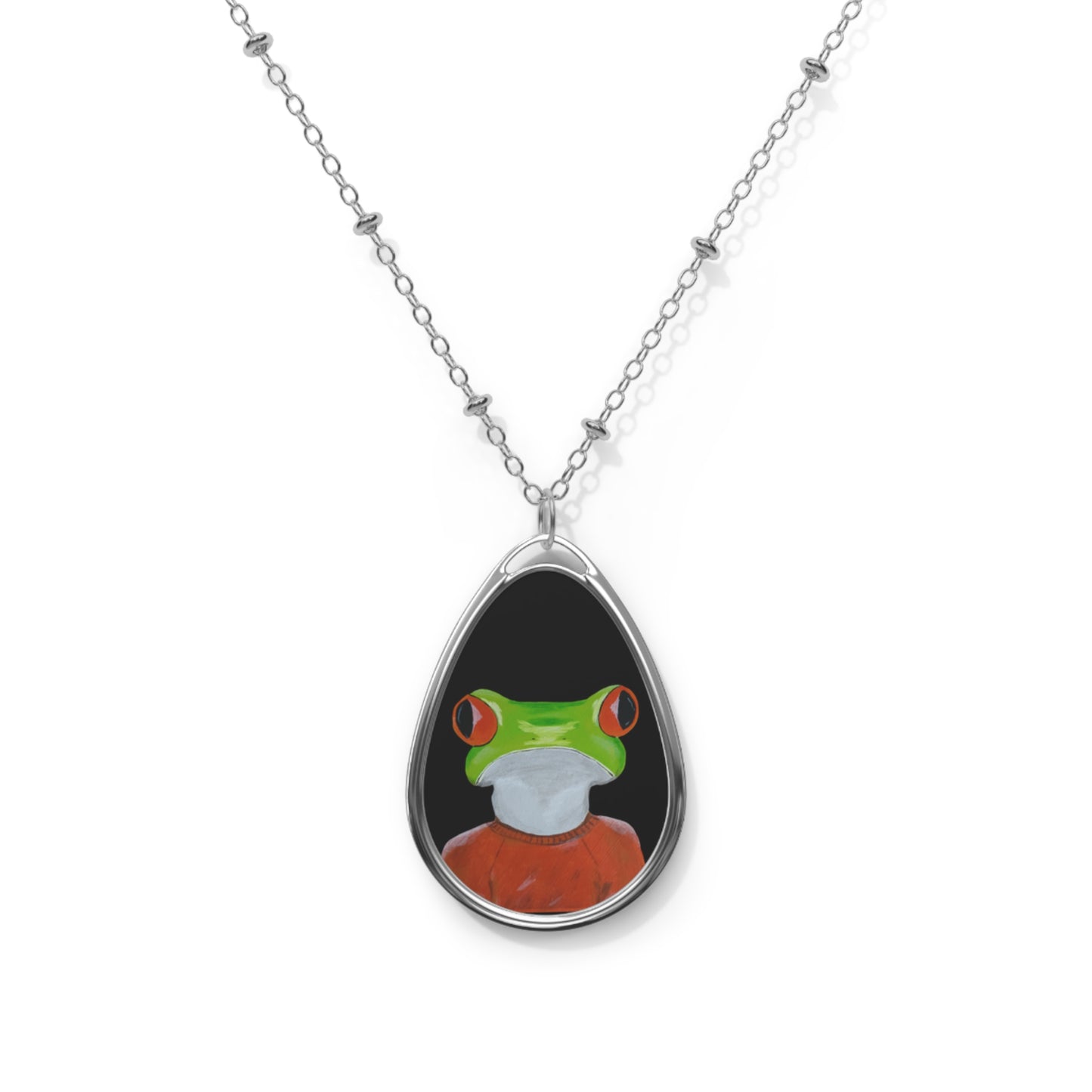 Frederick Frog Oval Necklace