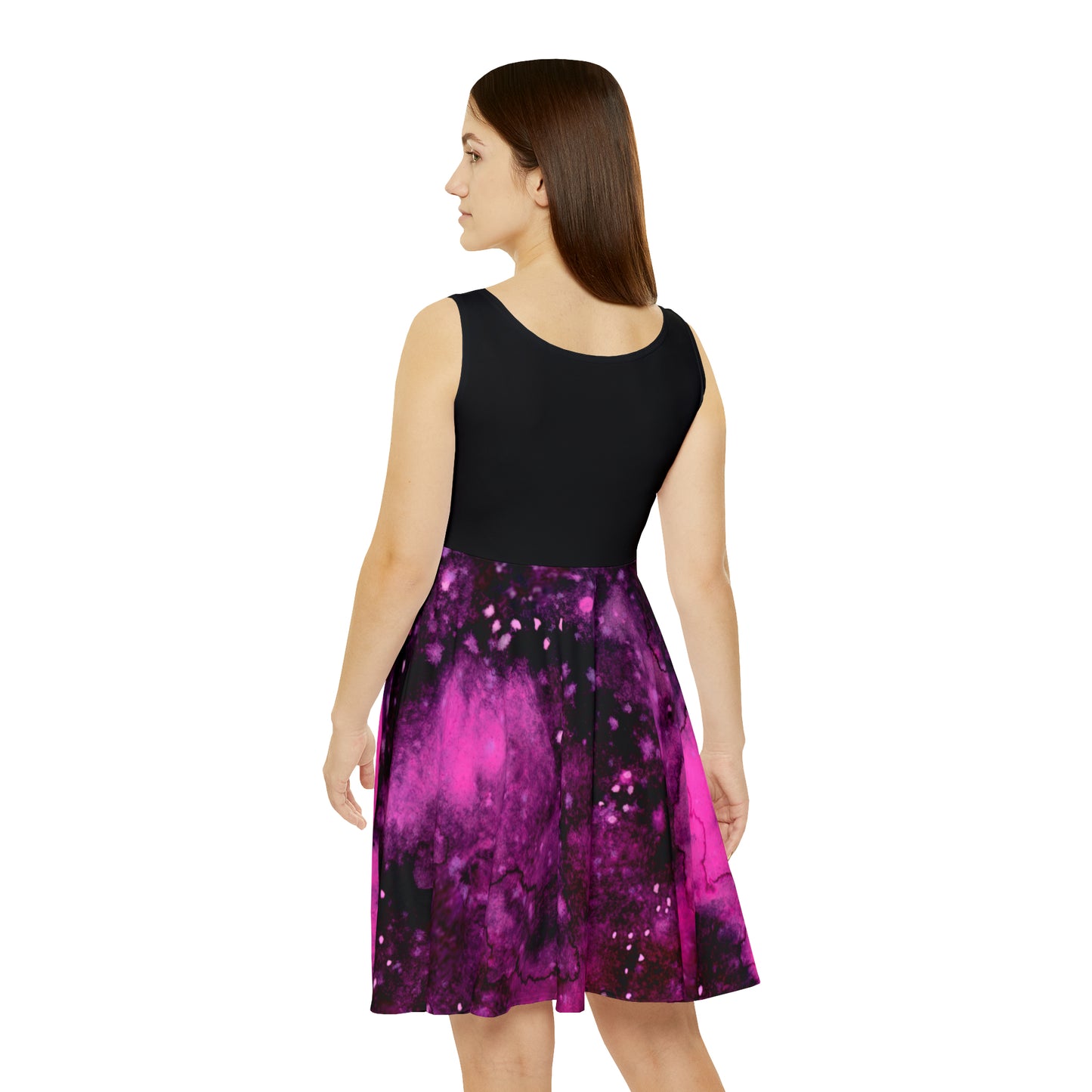 Rose Colored Galaxy Women's Skater Dress (AOP)