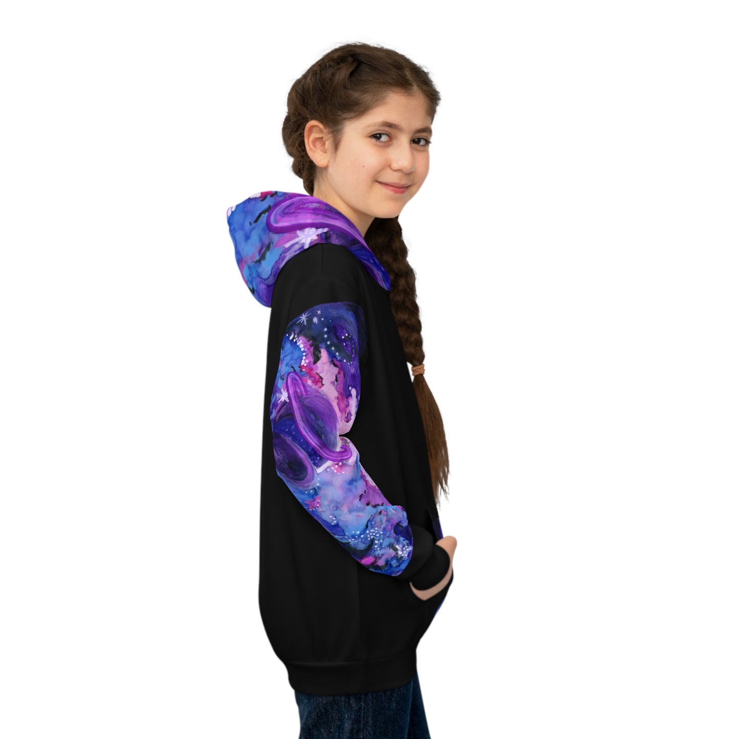 Purple Galaxy Children's Hoodie (AOP)