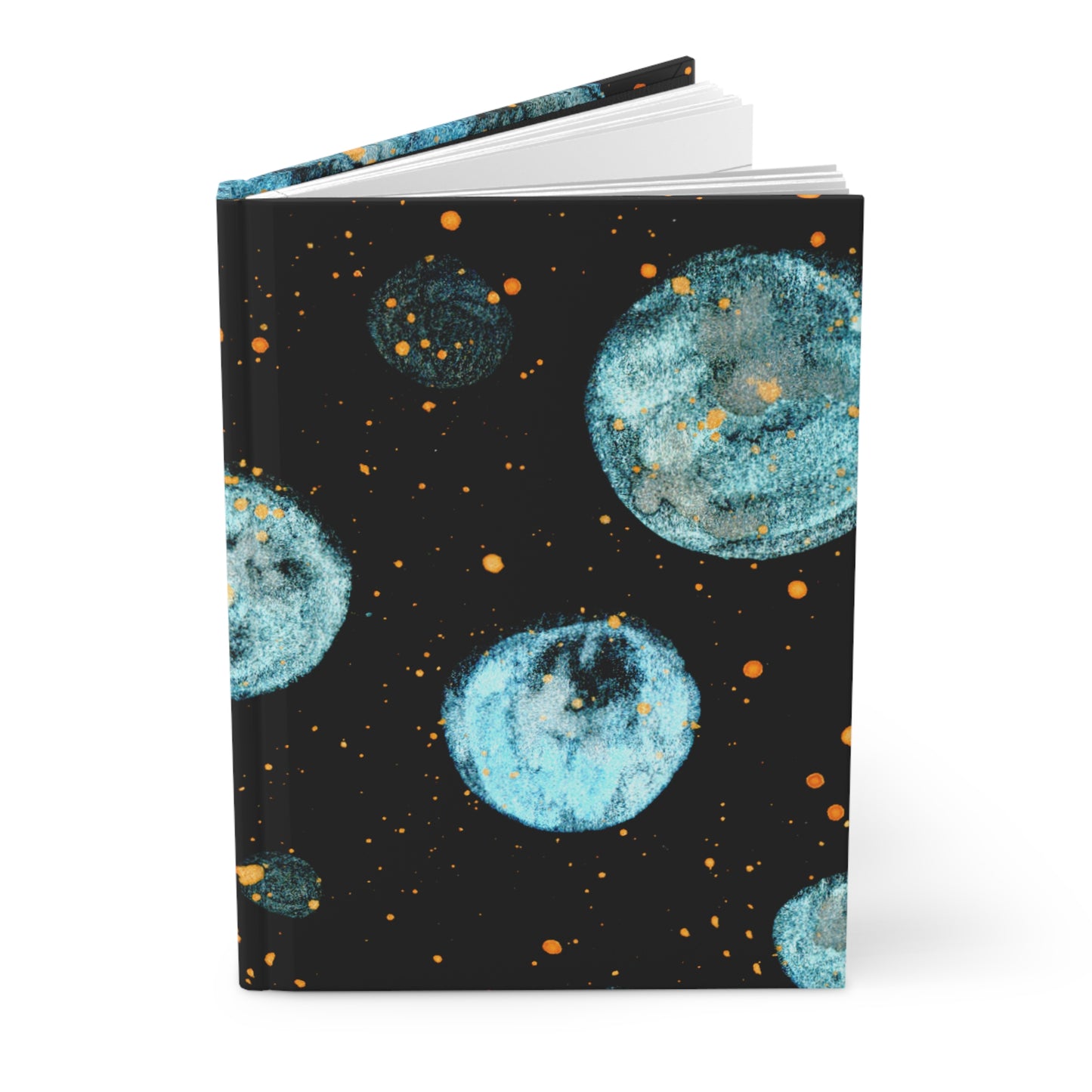 Little Blue Planets Galaxy Hardcover Journal Matte 150 Pages, Printed Cover