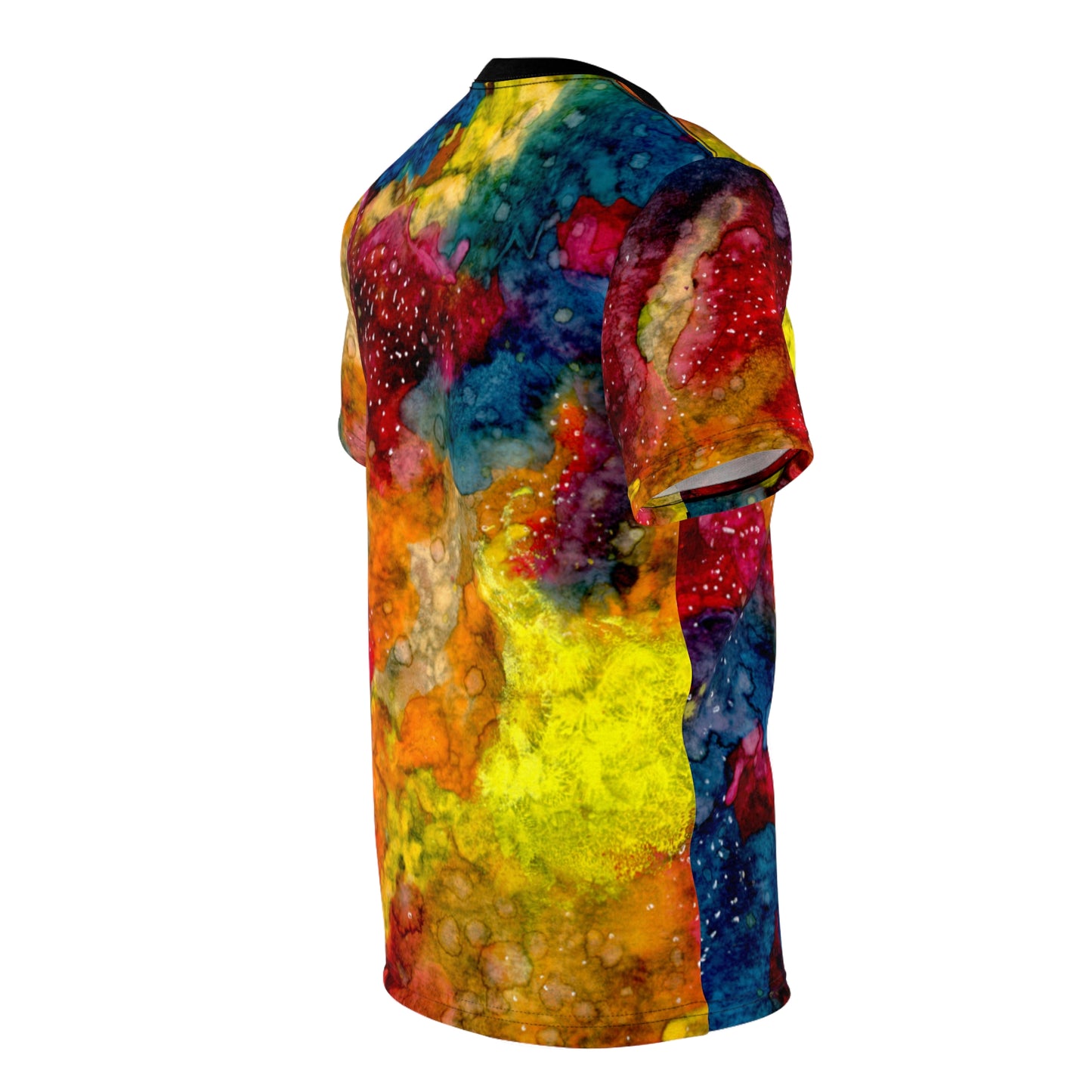 Abstract Color Explosion Tee — Vibrant All-Over Print