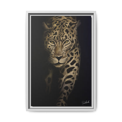 Leopard at Night Framed Wall Art