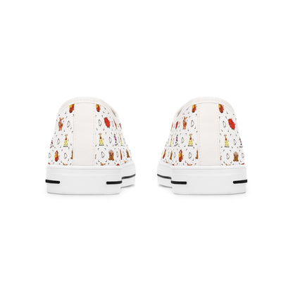 Cute Cow Bell Printed Women's Classic Low Top Sneaker Shoes