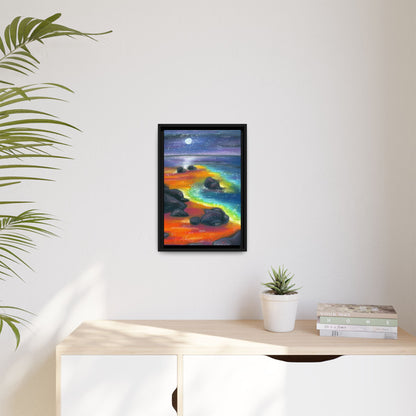 Beach at Night Frame Wall Art