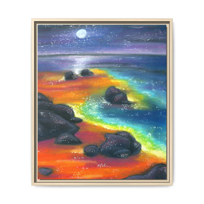 Beach at Night Frame Wall Art
