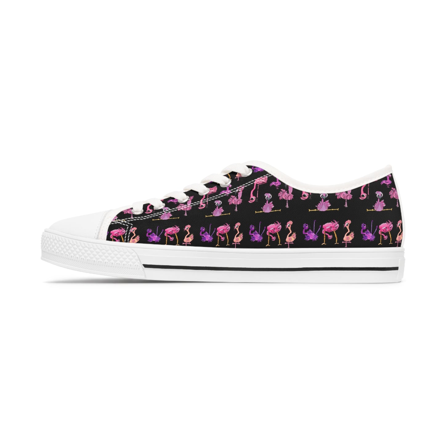 Flamingo Mashup Woman's Classic Low-Top Sneakers Closed Toe Casual Walking Fashion Shoes