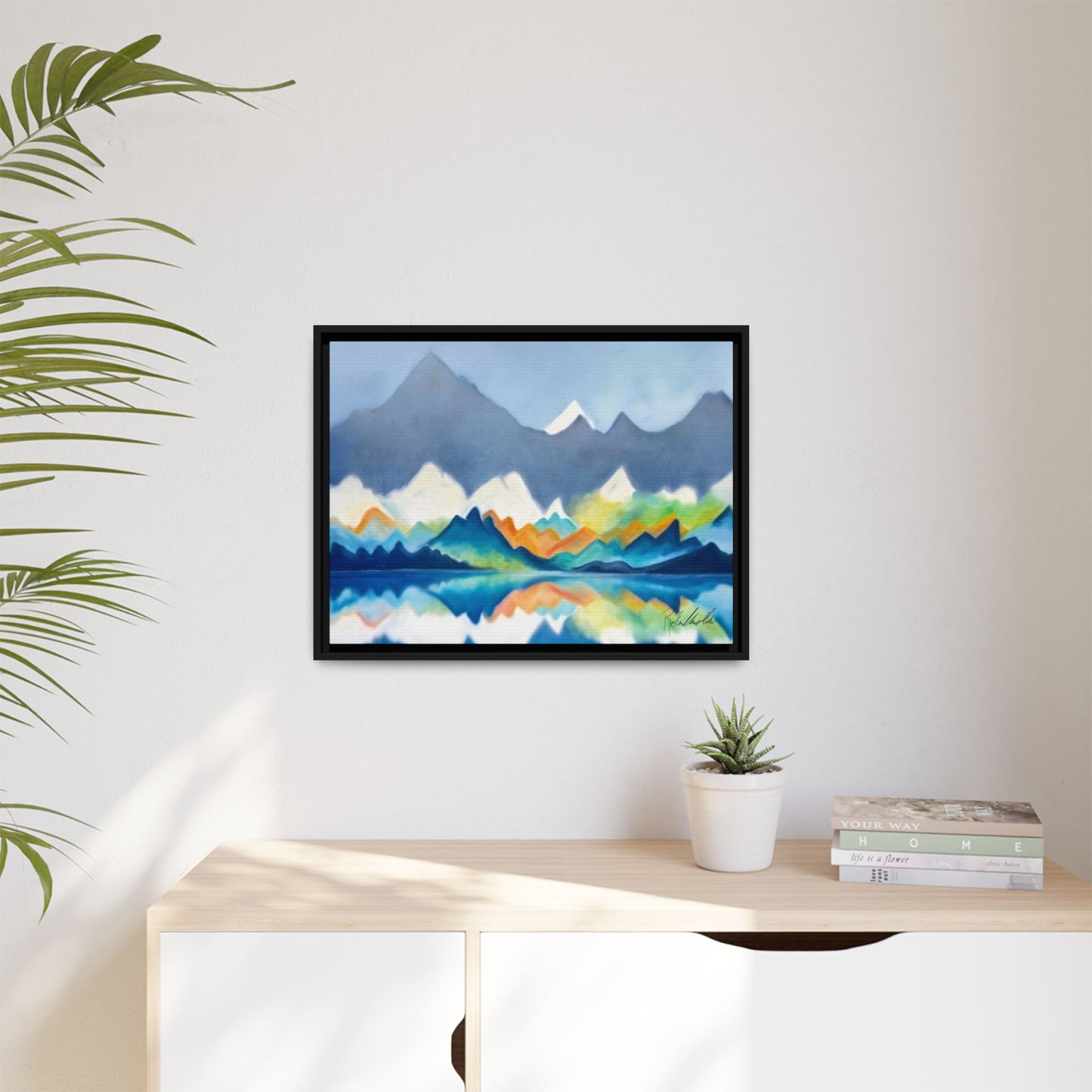 Blue and Gray Smokey Mountains Framed Wall Art