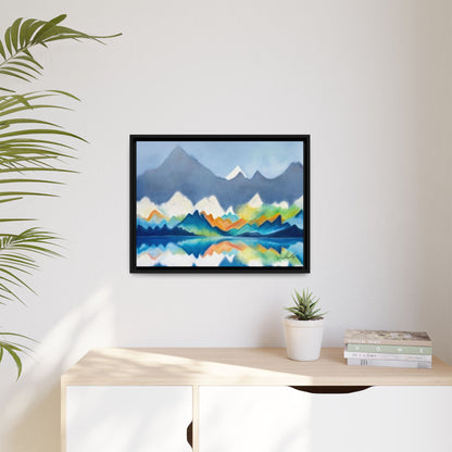 Blue and Gray Smokey Mountains Framed Wall Art