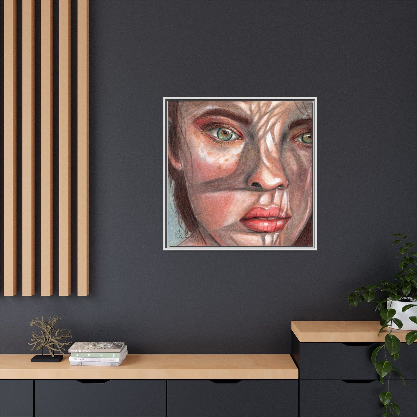 Woman In the Shadows Framed Wall Art