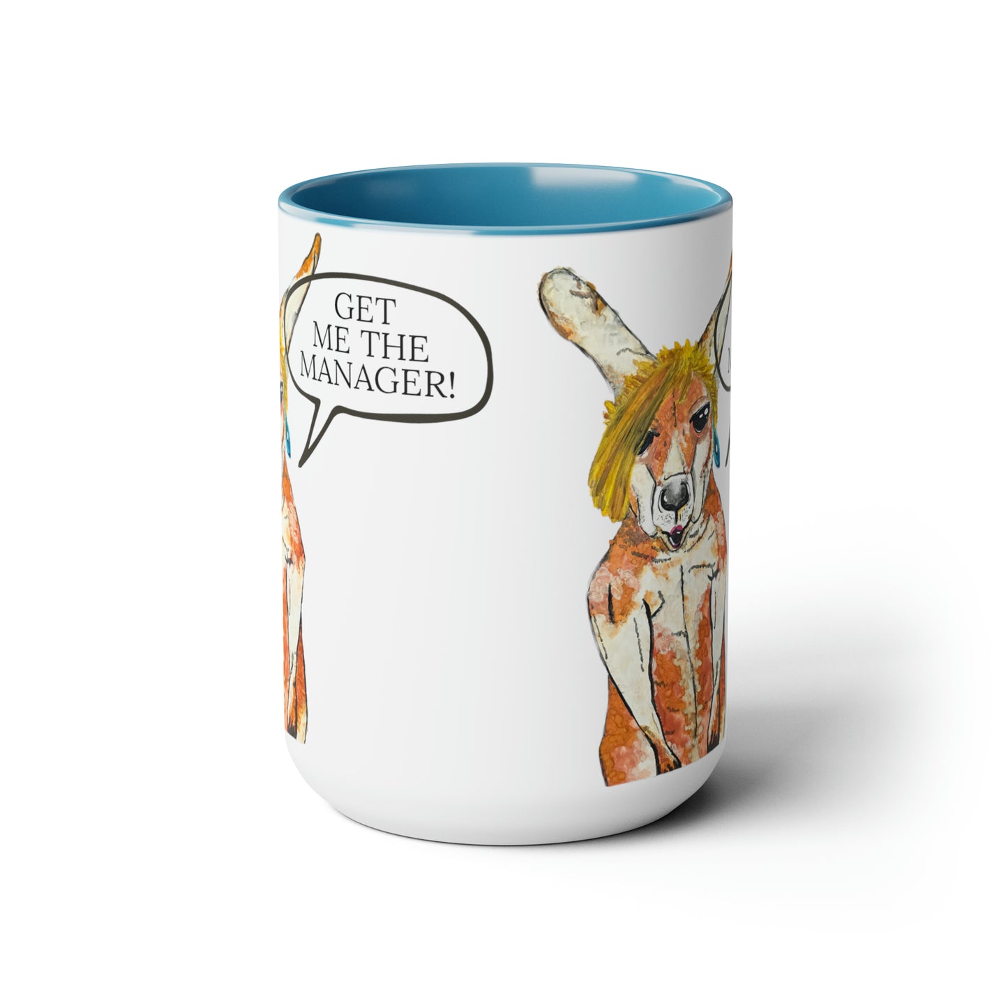 Karenroo Two-Tone Coffee Mugs, 15oz