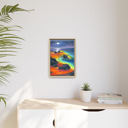 Beach at Night Frame Wall Art