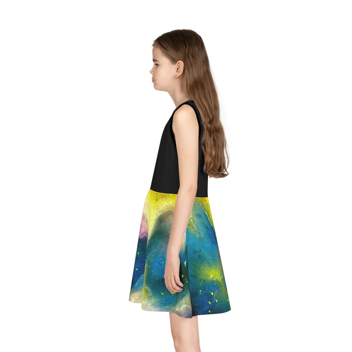 Sunrise Galaxy Girls' Sleeveless Sundress (AOP)