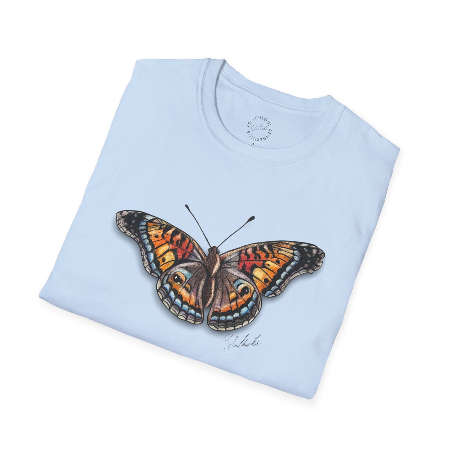 Butterfly Unisex Softstyle Print T-Shirt