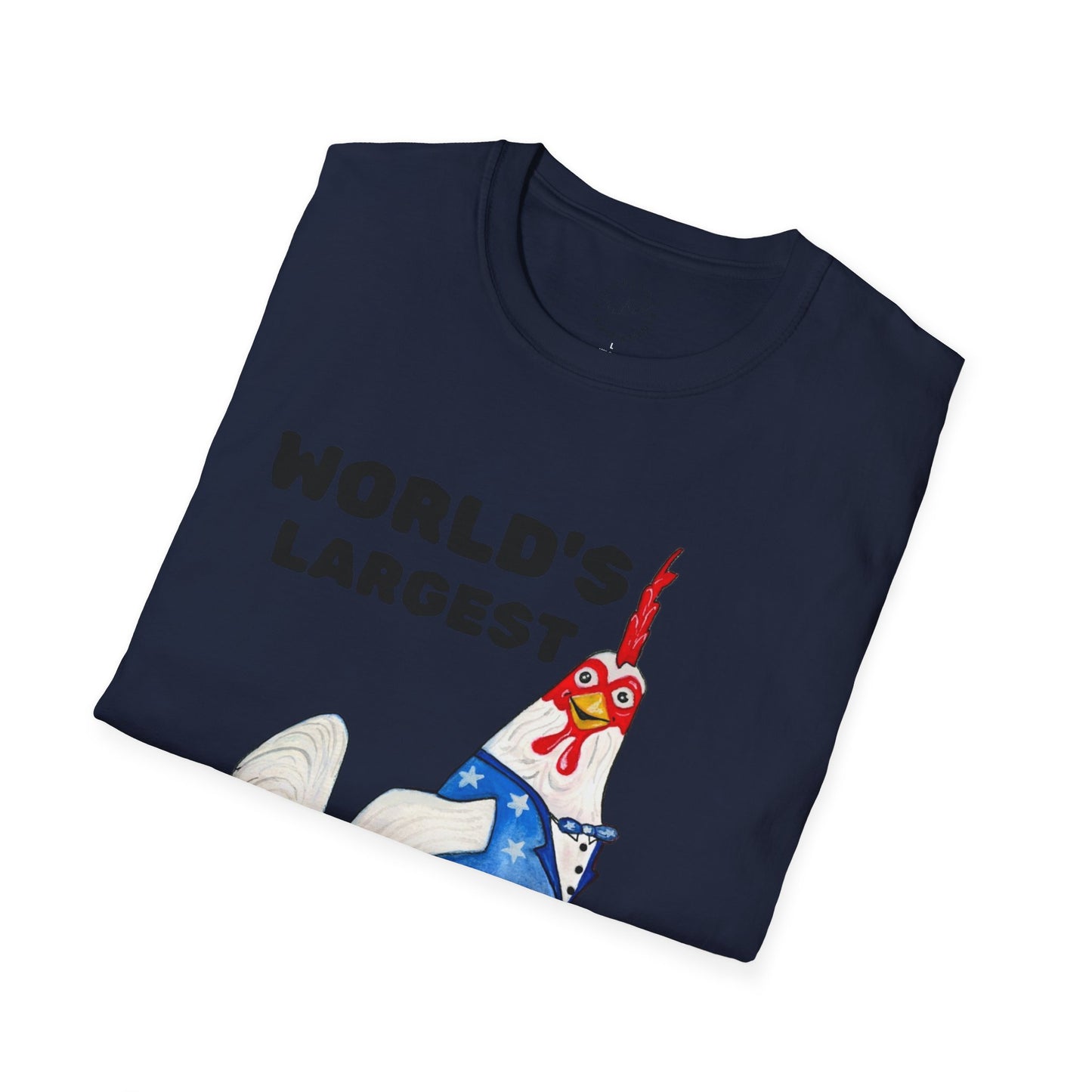 World's Largest Chicken T-Shirt — Funny Patriotic Rooster Tee