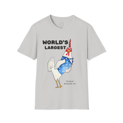 World's Largest Chicken T-Shirt — Funny Patriotic Rooster Tee