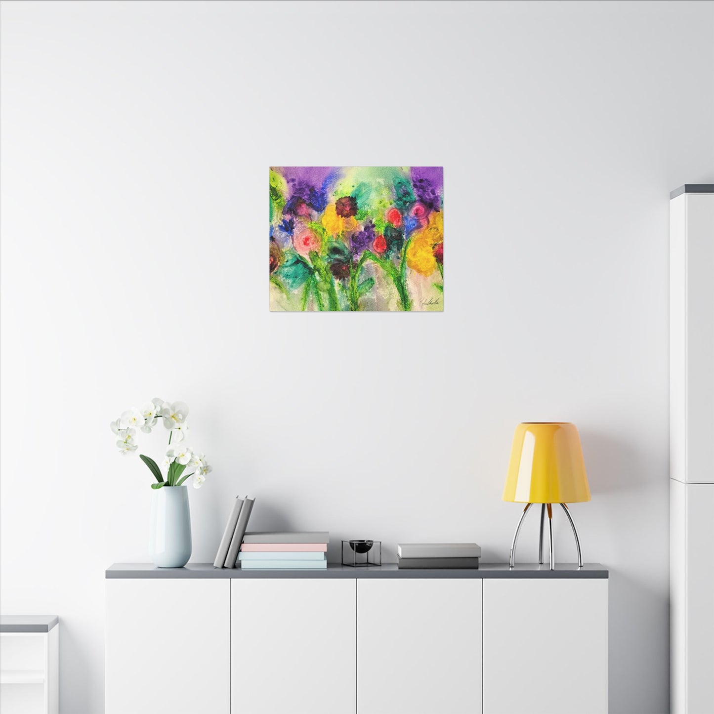Abstract Flowers Canvas Gallery Wrap