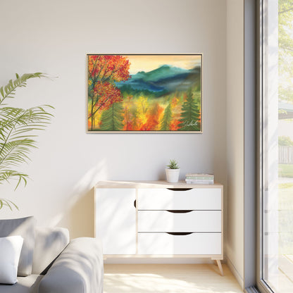 Fall Mountains Framed Wall Art