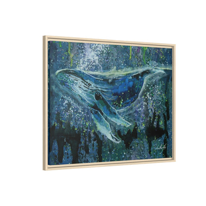Watercolor Whale Framed Wall Art
