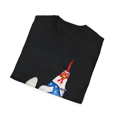 World's Largest Chicken T-Shirt — Funny Patriotic Rooster Tee